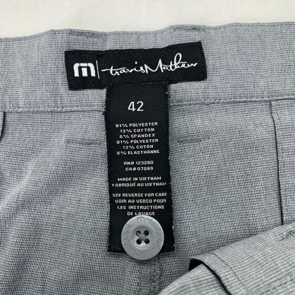 Travis Mathew Mens Sz 42 Gray Flat Front Chino Golf Performance Shorts Summer - Picture 8 of 9